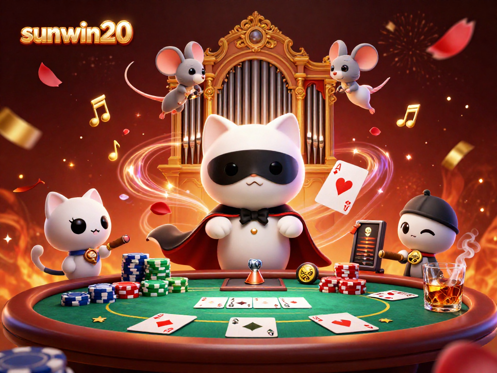 Experience thrilling gaming action at sunwin20 with 3D characters in a vibrant casino setting.