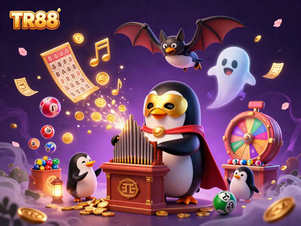 Experience TR88's thrilling casino atmosphere with our vibrant 3D casino illustration featuring dynamic game elements.