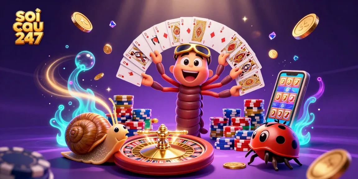 Engage with soi cau 247 in this vibrant casino scene showcasing dynamic characters and gambling excitement.
