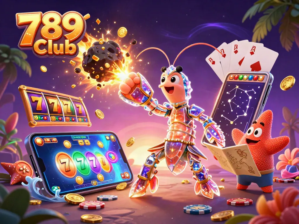 Engage with 789 Club's vibrant gaming world, featuring action-packed casino elements and dynamic characters.