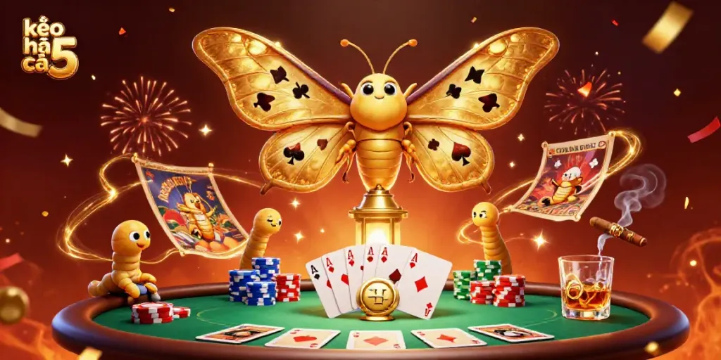 Engage with kèo nhà cái 5 through vibrant 3D casino illustration showcasing dynamic characters in a rich gambling scene.