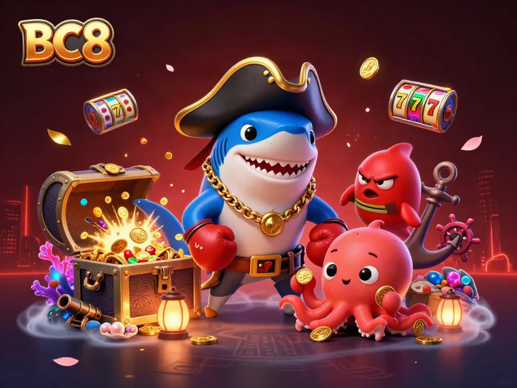Experience thrilling jackpots at BC8 with exciting characters and vibrant casino elements.