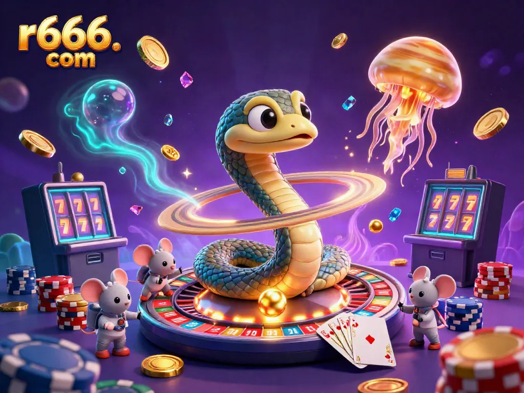 Enjoy thrilling slots and live casino at r666. com featuring vibrant 3D gaming elements.