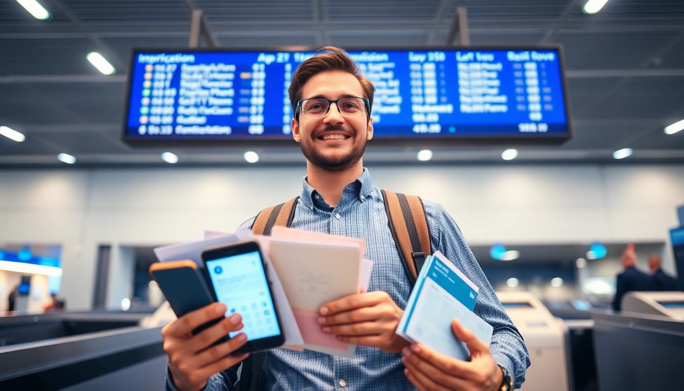 Apply for the UK ETA online application with ease at a busy airport.