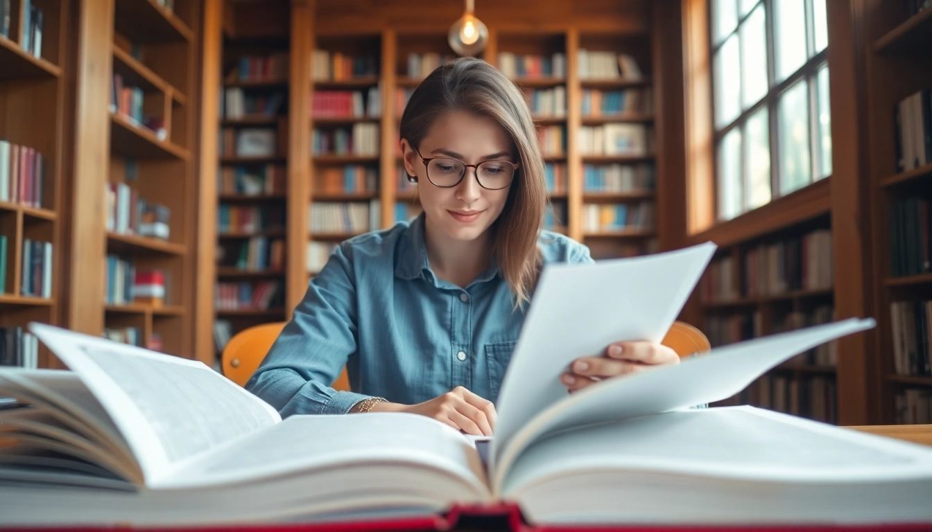 Pay someone to take TOEFL exam with a focused student studying in a bright library.