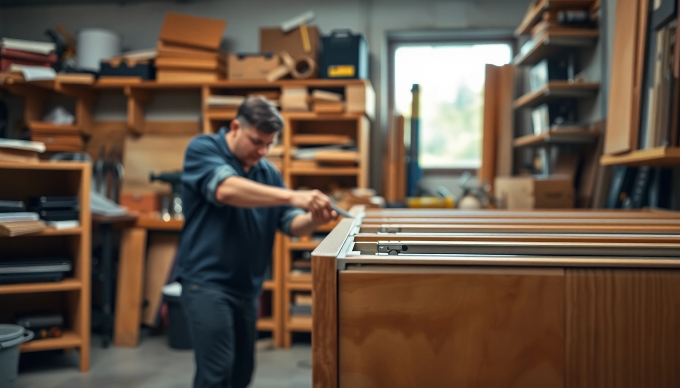 Drawer Slides Manufacturer demonstrating various installation techniques in a workshop.