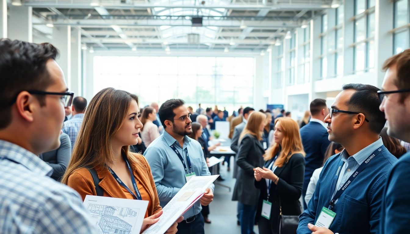 Engage at construction networking events showcasing professionals connecting and sharing ideas.