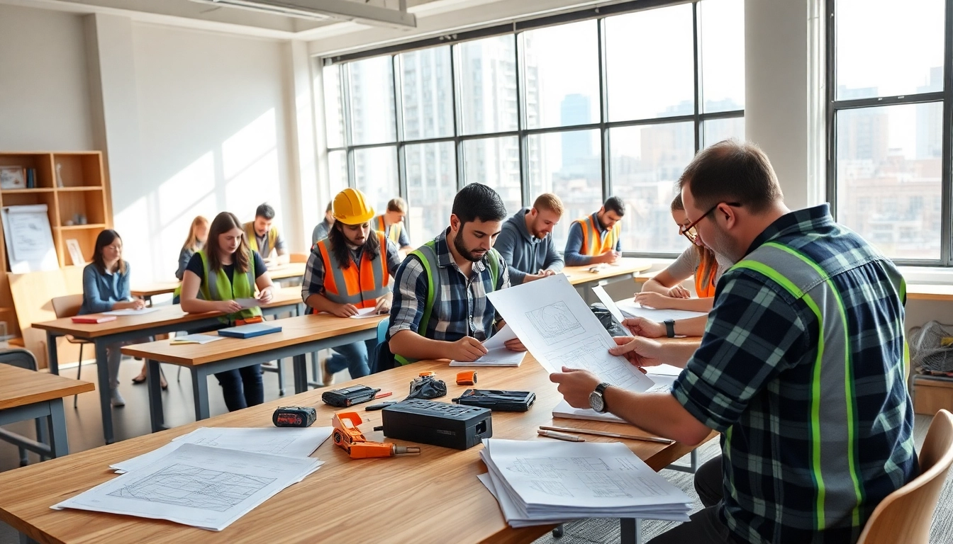 Engage in construction training programs with hands-on learning in a modern classroom environment.